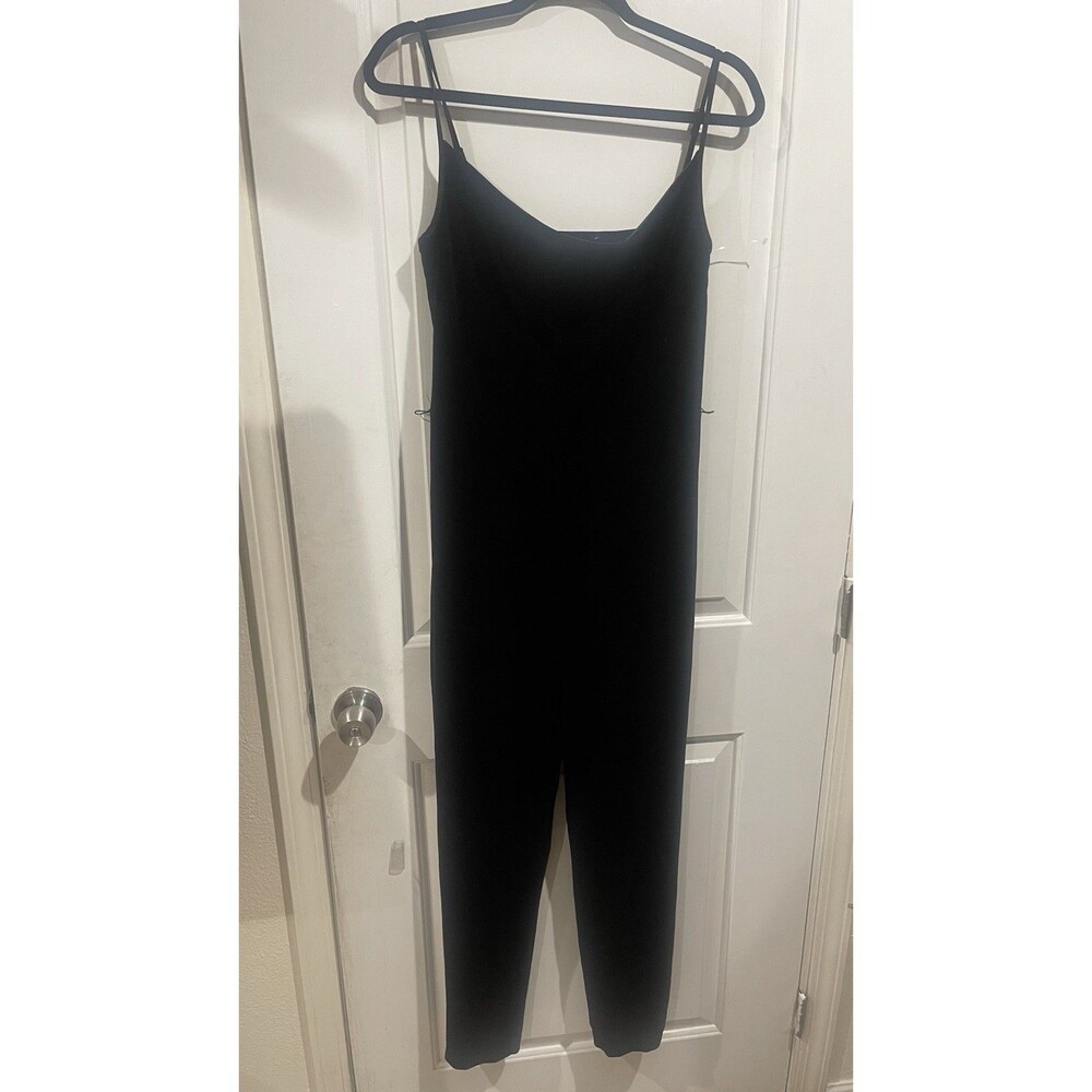 Banana Republic Women’s Velet Jumpsuit Black Sleeveless Cropped Leg Size 4